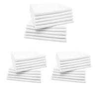 DUDU N GIRLIE Muslin Cloths for Baby 70x70cm - Soft, Absorbent & Breathable 100% Pure Cotton Burp Cloths - Ideal to Clean, Wipe & Cover Newborn Blanket Unisex Muslin Squares (Pack of 18, White)