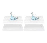 Dudu N Girlie Quilted Travel Cot Mattress Protector Waterproof 65 x 95 -Fitted Mattress Protector- Mattress Cover for Baby Breathable and Non Noisy Anti Bacterial and Fully Fitted. (Pack of 2)