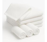 Dudu N Girlie Reusable 100% Cotton Nappies - 6 Pack 60x60cm Soft Terry Towelling Cloths, Washable Absorbent Flannels, Multi-Purpose Eco Towels for Newborn Care