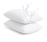 Dudu N Girlie Waterproof Pillow Protector-Zipped Pillow Protectors 2 Pack, Pillow Covers Breathable Membrane, 50x75cm Size Pillow Cases.