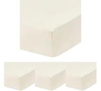 Dudu Osun Girlie Space Saver Fitted Sheets 100x50 | Mini Bedsheet | Soft Hypoallergenic Elastic Breathable Sheets (Single Pack, Cream) (Pack of 4)