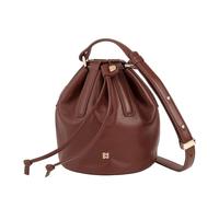 DUDU Piccola Borsa a Secchiello da Donna in Vera Pelle Con Tracolla Regolabile e Chiusura a Coulisse - Borsa a Tracolla Elegante e Compatta Con Cordoncino, Perfetta per l'Uso Quotidiano Chocolate