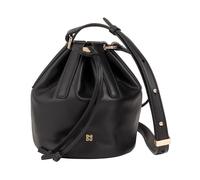 DUDU Piccola Borsa a Secchiello da Donna in Vera Pelle Con Tracolla Regolabile e Chiusura a Coulisse - Borsa a Tracolla Elegante e Compatta Con Cordoncino, Perfetta per l'Uso Quotidiano Black Rose
