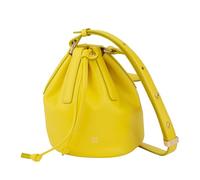 DUDU Piccola Borsa a Secchiello da Donna in Vera Pelle Con Tracolla Regolabile e Chiusura a Coulisse - Borsa a Tracolla Elegant e Compatta Con Cordoncino, Perfetta per l'Uso Quotidiano Citrus Yellow