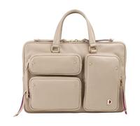 DuDu Pocket Briefcase Genuine Leather 36 cm Laptop compartment beige