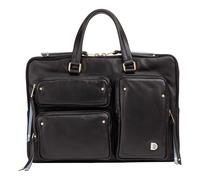 DuDu Pocket Briefcase Genuine Leather 36 cm Laptop compartment black