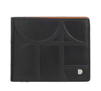 DUDU Portafoglio da Uomo RFID in Pelle Stampata Classico con Portamonete - Elegant, Compatto, con Scomparti per Carte e Banconote Black_orange
