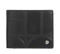 DUDU Portafoglio Uomo Slim in Pelle Stampata con Protezione RFID - Compatto, Elegant, Dimensioni Ridotte - Portafogli Porta Carte di Credito con Portamonete Black_orange