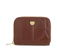 DUDU Portamonete Uomo Donna Piccolo Tascabile in Pelle Stampata Con Cerniera, Porta Tessere - Portafoglio Piccolo Compatto Chocolate_Lilac