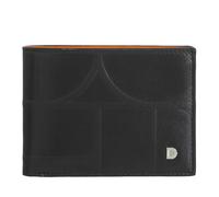 DUDU RFID Blocking Men's Printed Leather Wallet, Small Pockets, Wallet with Credit Card Slots, Black_Orange