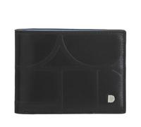 DUDU RFID Blocking Men's Printed Leather Wallet, Small Pockets, Wallet with Credit Card Slots, Black_Pastel Blue