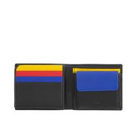 DUDU Small Man's Leather Billfold RFID Wallet Multicolour with Coin Purse