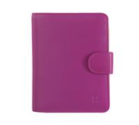 DUDU Women’s Leather Wallet Purse, RFID Blocking, Coloured Design, with Zipper C