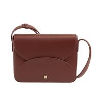 DUDU Women's Leather Shoulder Bag with Flap Closure in Envelope Style - Small Elegant and Versatile Bag with Adjustable Shoulder Strap, Perfect Bag for Any Occasion Chocolate