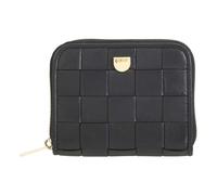 DuDu Woven Wallet Genuine Leather 10 cm blue