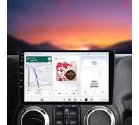 DUDUAUTO DUDU4 Car Stereo for Jeep Wrangler JK 2007-2018 Radio Update 10.36" Touchscreen Head Unit Carplay & Android Auto 8-Core 4GB+64GB for Navigation,Music,Radio w/Custom Wallpaper,Layout
