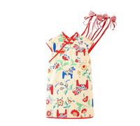 DUDUFUN Toddler Girl Sweet Panda Flower Horse Cartoon Print Cotton A Loose Cheongsam Qipao Short Sleeve Dress+2 Hairpin (Tag:110)