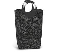 Duduho Video Game Controller Black Laundry Basket with Handles Laundry Hamper Toys Storage Organizer Foldable Bucket Washing Bin Dirty Clothes Bag for Home Bathroom Bedroom Dorm