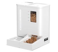 DUDUPET 5L Automatic Cat Feeders, 4L Cat Water Dispenser, 2 in 1 Timed Dog Feeders, Automatic Pet Feeder and Waterer with 10s Voice Recorder, Pet Food and Water Dispenser for Cats, Small Dogs