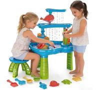 DUDUPIE Kids Water Table for Toddlers, Sand and Water Play Table with Waterfall Track, Rotating Water Wheel, Fishing Toys & Accessories, Outdoor Garden Summer Water Toys for Boys Girls Age 3+