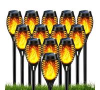 DUDUPIE Solar Torch Lights Outdoor, Flickering Flame Garden Lights, Solar Powered Waterproof LED Garden Torches, Decorative Pathway Lights for Patio, Yard, Driveway & Outdoor Landscape