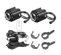 DUDUYANG Motorcycle Headlight For Polaris RZR For Can-Am For Maverick X3 Spot Beam Pod Light Whip Lights For Side By Side For 1.5''-2'' Tube Clamp Kit Headlamp(40W Light)