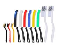 DuDuZui 11PCS Crevice Cleaning Brushes Set, 6PCS Colorful Gap Cleaning Brush,3PCS Wire Brush Brass/Stainless Steel/Nylon, 2PCS Kitchen Scrub Brush, for Groove Window Door Gap Bathroom Home Kitchen