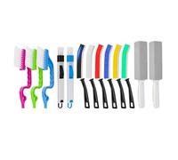 DuDuZui 13PCS Crevice Cleaning Brush, Hard Bristle Crevice Cleaning Tool Supplies for Tight Place, Small Household Use Cleaning Set for Gap, Grout, Corner, Groove, Bathroom,Toilet, Home, Kitchen