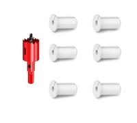 DuDuZui 6PCS White Non-slip Wall Bushing for Starlink Cable, 19mm Ethernet Wall Grommets, Feed-Through Ethernet Cable Grommet for Starlink Cable and Furniture Wire Hole, with 1PC Hole Saw