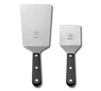 DUE BUOI SET Wide Spatula blade dimension 4"x6"1/3 and Square spatula blade dimension 2"1/2 x 2"1/2 Professional quality restaurant. Kitchen bbq grill griddle pastry. Non-stick Durable. ICQ Approved.