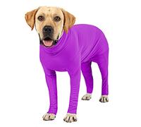 Due Felice Dog Surgery Recovery Suit Dog Onesie for Female Male Dogs Surgical Recovery Suit After Surgery with Legs for Small Medium Large Dogs Purple/XXXL