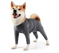 Due Felice Dog Surgery Recovery Suit for Female Male Dog Onesie Surgical Suit Dog Body Suit After Surgery Dog Shedding Suit for Small Medium Large Dog Grey/L