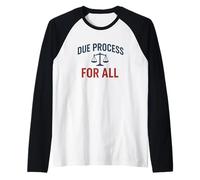 Due Process for All - Equal Justice Scales Raglan Baseball Tee