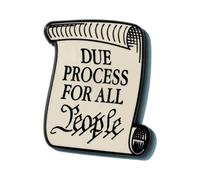 Due Process for All People Pin, Vintage Brooches for Men & Women, Women's Brooches & Pins, Motivational Self Improvement Quote Brooch, Positive Mindset Inspirational Quote Badge Accessories (1pc)