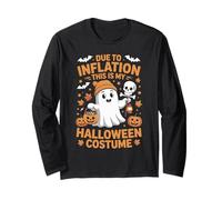 Due to Inflation This is My Funny Ghost Halloween Costume Long Sleeve T-Shirt