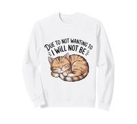 Due to Not Wanting to I Will Not Be Cat Introvert Antisocial Sweatshirt