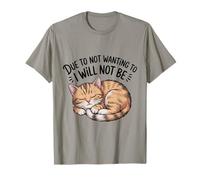 Due to Not Wanting to I Will Not Be Cat Introvert Antisocial T-Shirt