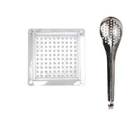 DUEBEL Caviar Maker Box, Molecular Gastronomy Kit | 100 Holes Roe Sauce Dispenser with Strainer Spoon