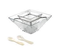 DUEBEL Glass Caviar Chiller Server Set for Caviar Serving, Universal Caviar Chiller, Shrimp Serving Chiller, Barware Tool Set