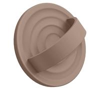 DUEDUE 2025 Upgraded Magnetic Phone Grip, Compatible with MagSafe, Silicone Comfy Removable Loop Grip, Phone Grip Finger Ring Holder for Back of Phone for iPhone /16/15/14/13/12 Series,Light Brown