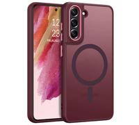 DUEDUE Design for Samsung Galaxy S21 FE Case Magnetic[Compatible with Magsafe], Translucent Matte Back Full Protective Shockproof Cover Anti-Scratch Phone Case for Galaxy S21 FE 5G, Plum