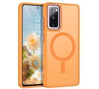 DUEDUE for Samsung Galaxy S20 FE Case Magnetic[Compatible with Magsafe], Translucent Matte Back Full Body Protective Cover Anti-Scratch Shockproof Phone Case for Galaxy S20 FE 4G/5G, Orange
