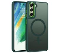 DUEDUE for Samsung Galaxy S21 Fe Case Magnetic[Compatible with Magsafe], Translucent Matte Back Full Body Protective Cover Anti-Scratch Shockproof Phone Case for Samsung S21 Fe 5G, Green