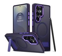DUEDUE for Samsung Galaxy S25 Ultra Case with Stand, Wireless Charging Compatible, Anti-Slip Frame, Military Grade Shockproof, Magnetic Case for Galaxy S25 Ultra 6.9", Purple