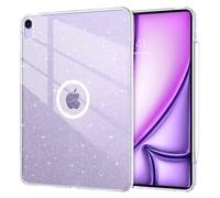DUEDUE Magnetic Case for iPad Air 11-inch M4/M3/M2 (2026/2025/2024), iPad Air 5th/4th Generation (2022/2020) 10.9 Inch Case, Glitter Sparkle Slim Cover Transparent iPad Back Shell, Clear/Glitter