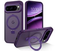 DUEDUE Magnetic for Google Pixel 10/Pixel 10 Pro Case, Compatible with Magsafe/Pixelsnap, Invisible Ring Holder, Military-Grade Shockproof Case for Pixel 10/10 Pro, Purple