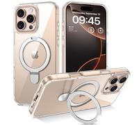 DUEDUE Magnetic for iPhone 16 Pro Case [Compatible with Magsafe] Invisible Ring Holder, Slim Transparent Back, Shockproof Military Grade Protective Phone Case for iPhone 16 Pro 6.3" 2024, Clear