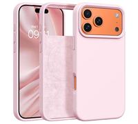 DUEDUE Silicone Case for iPhone 17 Pro Max 6.9", Magnetic Case Compatible with Magsafe, Military-Grade Full-Body Shockproof Protection, Soft Liquid Silicone Cover with Microfiber Lining, Pink
