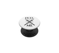 Duel Me Sword Fighting European Medieval Knight Funny PopSockets Adhesive PopGrip