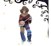 Dueling Banjo Halloween Skeletons Scary Animated Props With